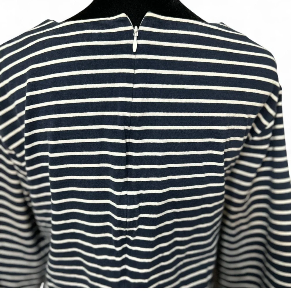 DONCASTER COLLECTION Navy and white striped 3/4 sleeve tunic top XL Good Cond.